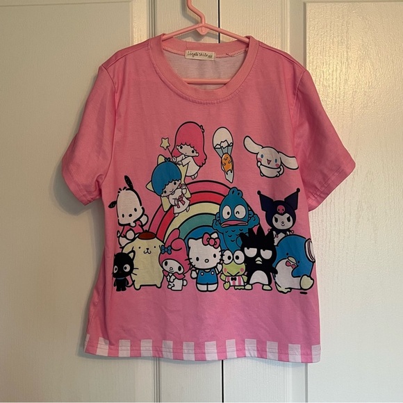 Sanrio Kids Girls Pink Hello Kitty & Friends Character Pajama Set - Picture 2 of 10